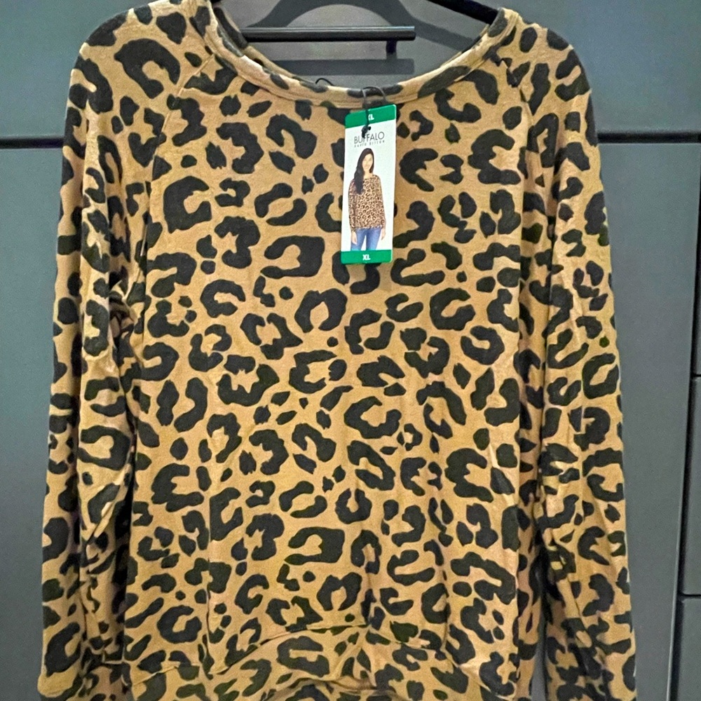 NWT Buffalo David Bitton Leopard print sweater